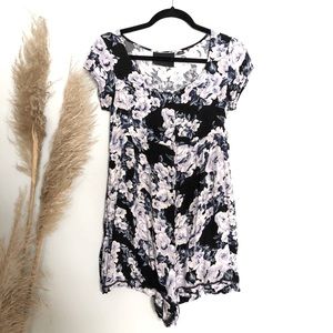 Mink Pink floral button front shortsleeve romper